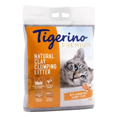 Tigerino Premium Cat Litter – Almond Milk & Honey 12kg