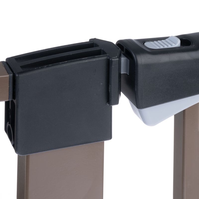 TIAKI Brown Dog Gate with Side Panel 78 x 77 - 103cm (H x W)