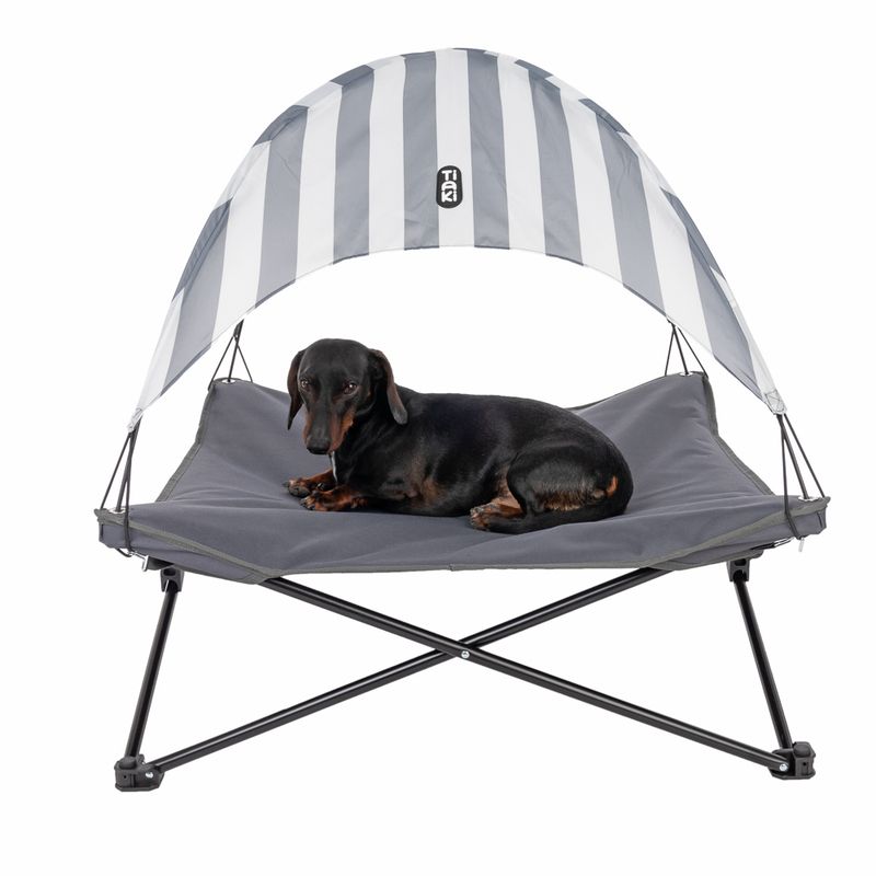 TIAKI Sun Stripes dog bed L 80 x W x H 80 x 30 cm