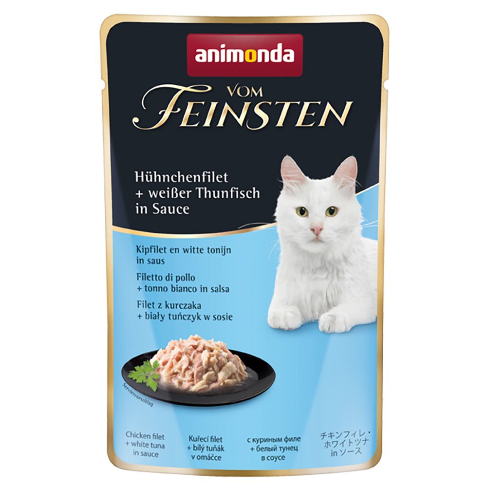 animonda vom Feinsten Adult in Sauce 18 x 50g Chicken Fillet & Cheese in Sauce