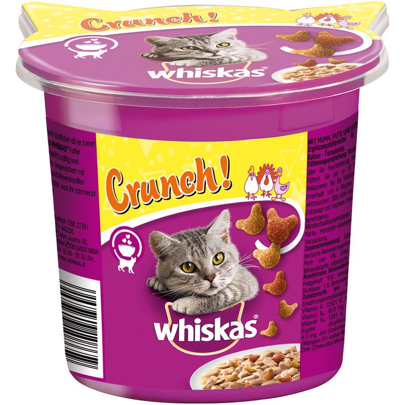 Whiskas Crunch with Chicken, Turkey & Duck 6 x 100g