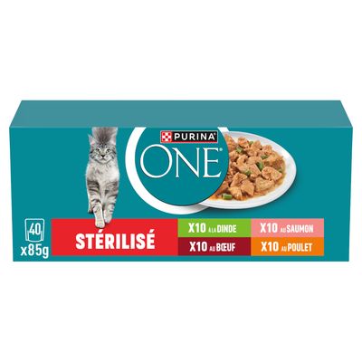PURINA ONE Sterilcat 40 x 85g Mixed Pack (4 Flavours)