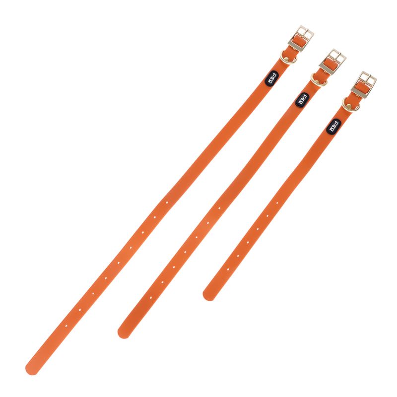 TIAKI Water-Repellent PVC Collar - Orange Size S: 24-36cm (Neck Circumference)
