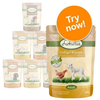 Lukullus Pouches Mixed Trial Pack 6 x 300g Mediterranean Mixed Trial Pack