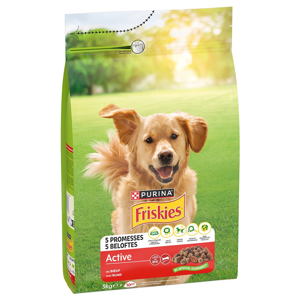 Purina Friskies Adult Dog Active with Beef 3kg