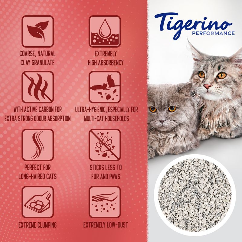 Tigerino Performance Multi-Cat XL-Grain Cat Litter - Baby Powder Scent 12 litre