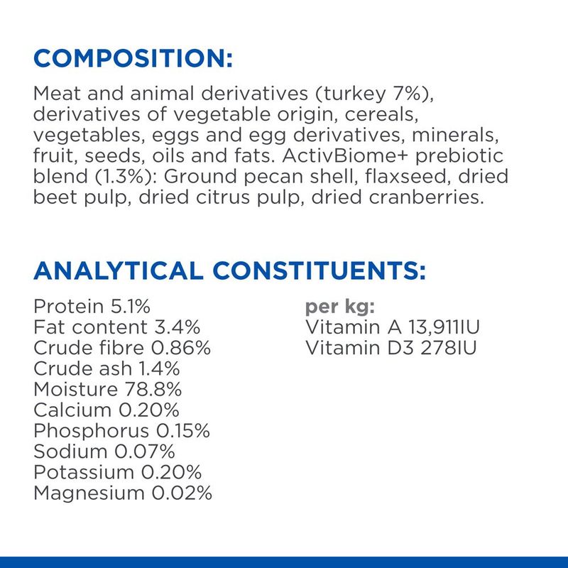 Hill's Science Plan Adult 1+ Perfect Digestion Small & Mini Mousse Turkey (12 x 200g)