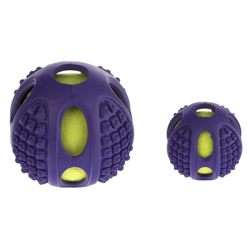 2-in-1 Rubber Tennis Ball Dog Toy L: Diameter 10cm