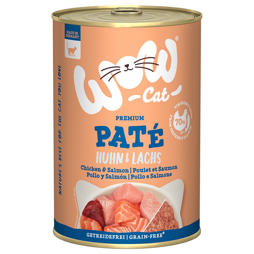 WOW Cat Adult Paté 6 x 400g Chicken & Salmon