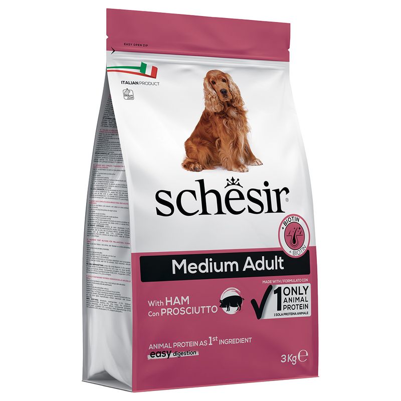 Schesir Dog Medium Adult with Ham 3kg
