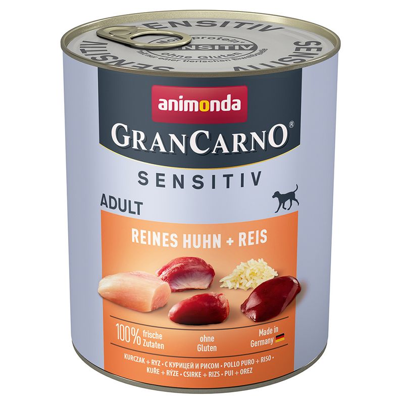 afnimonda GranCarno Adult Sensitive Saver Pack 24 x 800g Pure Chicken & Potatoes
