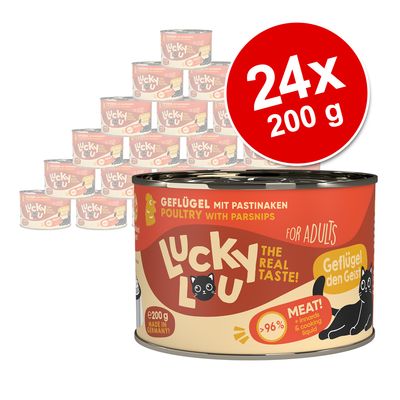 Lucky Lou Adult Saver Pack 24 x 200g Poultry & Duck