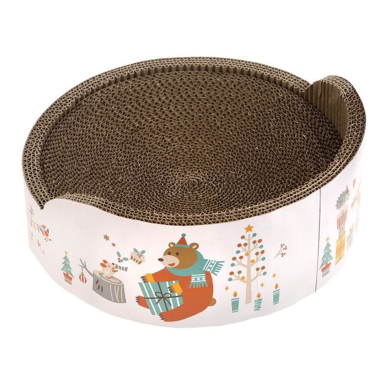 Cardboard Cat Furniture Relax Winter Edition diameter 39 x (H) 14.5cm