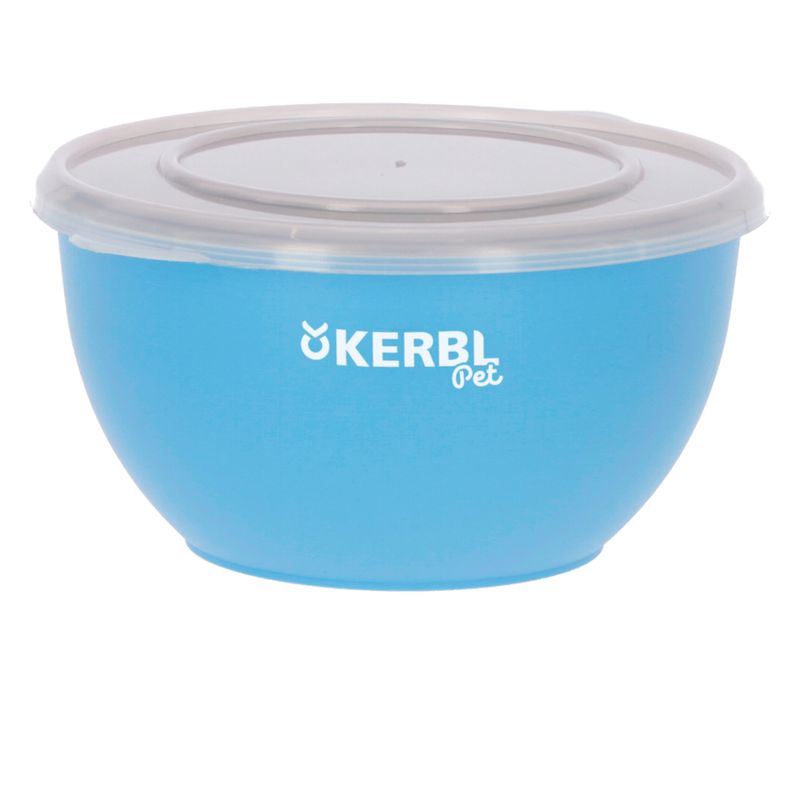 Kerbl Pet Stainless Steel Bowl Set with Lid - Blue 550 ml / 900 ml / 1200ml