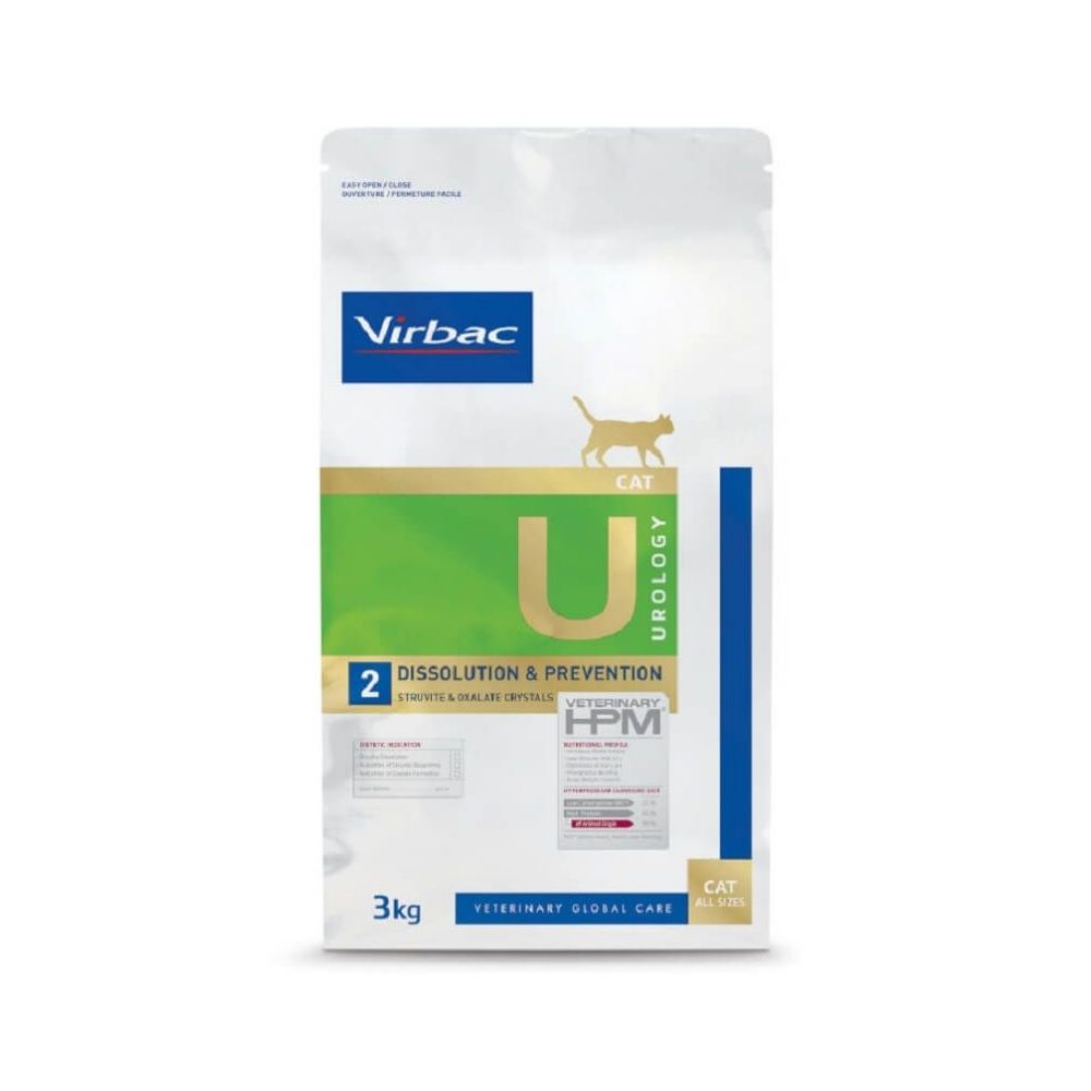 Virbac Veterinary HPM Cat Urology Dissolution & Prevention U2 3kg