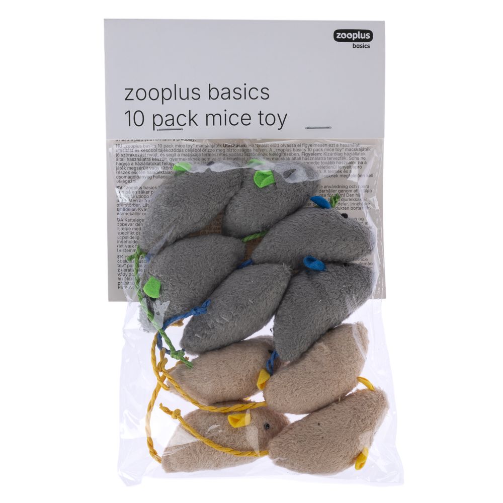 zooplus Basics Mice Cat Toy Set Set of 10