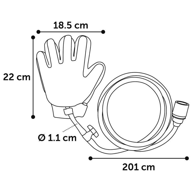 FLAMINGO Grooming Glove with Hose Approx. 22 x 22 x 2cm (L x W x H)