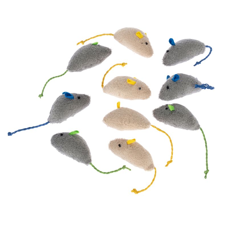 zooplus Basics Mice Cat Toy Set Set of 10