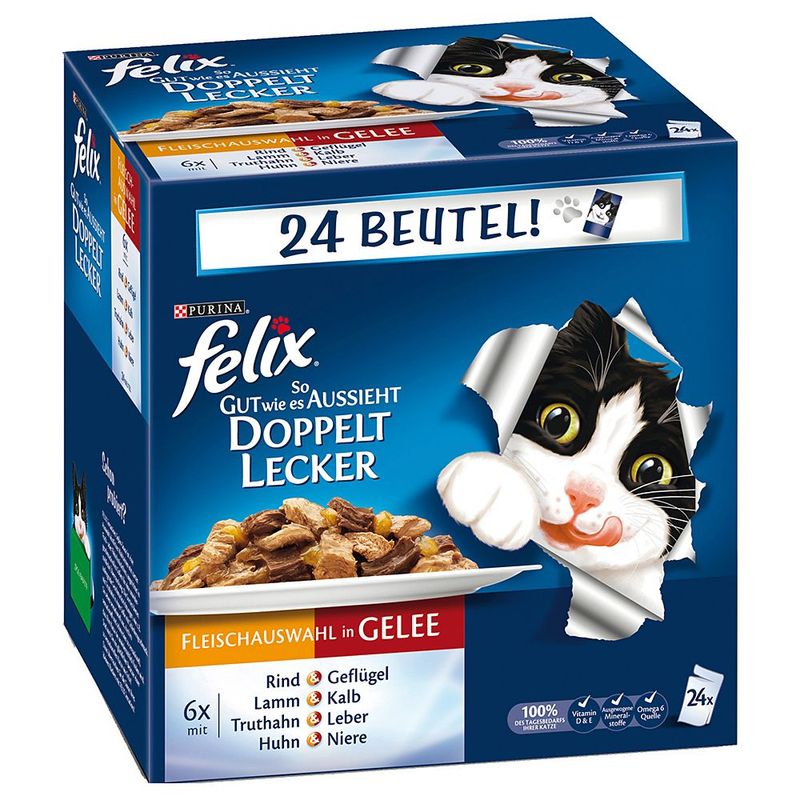 Felix As Good As It Looks - Doubly Delicious 24 x 85g Meat in Jelly