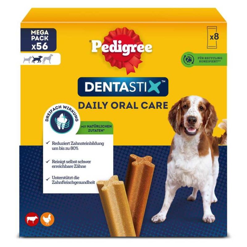 Dental care snack: Pedigree Dentastix for medium-sized dogs (10-25 kg) 5 Sticks