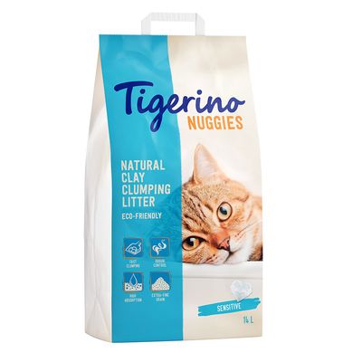 Tigerino Nuggies Sensitive Cat Litter – Unscented 14l