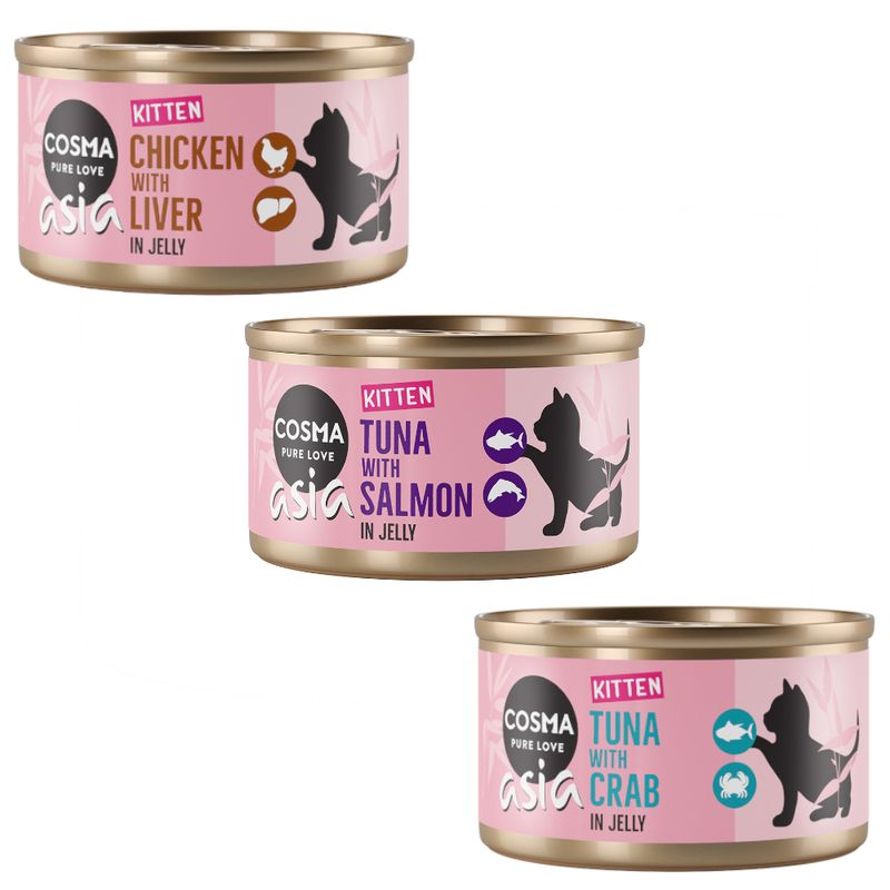 Cosma Asia Kitten in Jelly 6 x 85g Tuna with Salmon