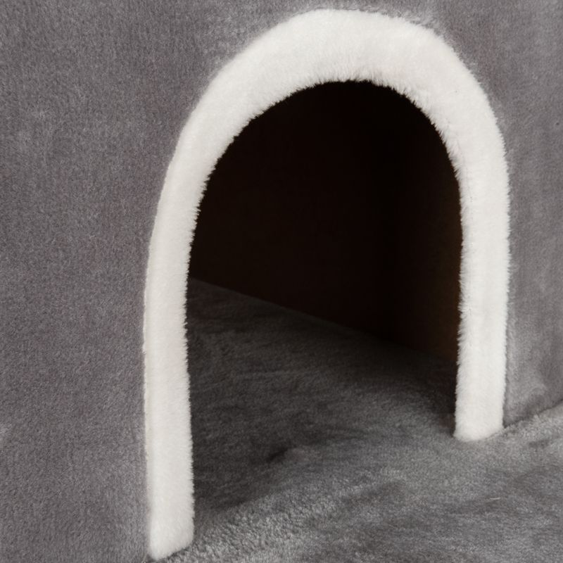 Gingerbread Cat Tree with Ladder - XXL Grey