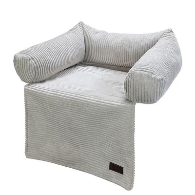 Designed by Lotte Couch Ribbed Cushion - Light Grey approx. 50 x 45 x 13.5cm (L x W x H)
