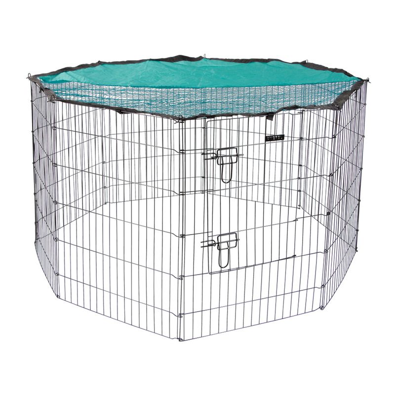 Kerbl Pet Enclosure with Door for Puppies and Small Animals 8 Elements, 57 x 78cm (W x H)