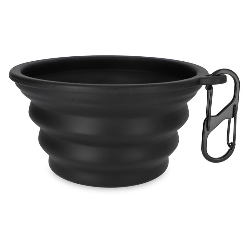 TIAKI Black Silicone Travel Bowl 500ml