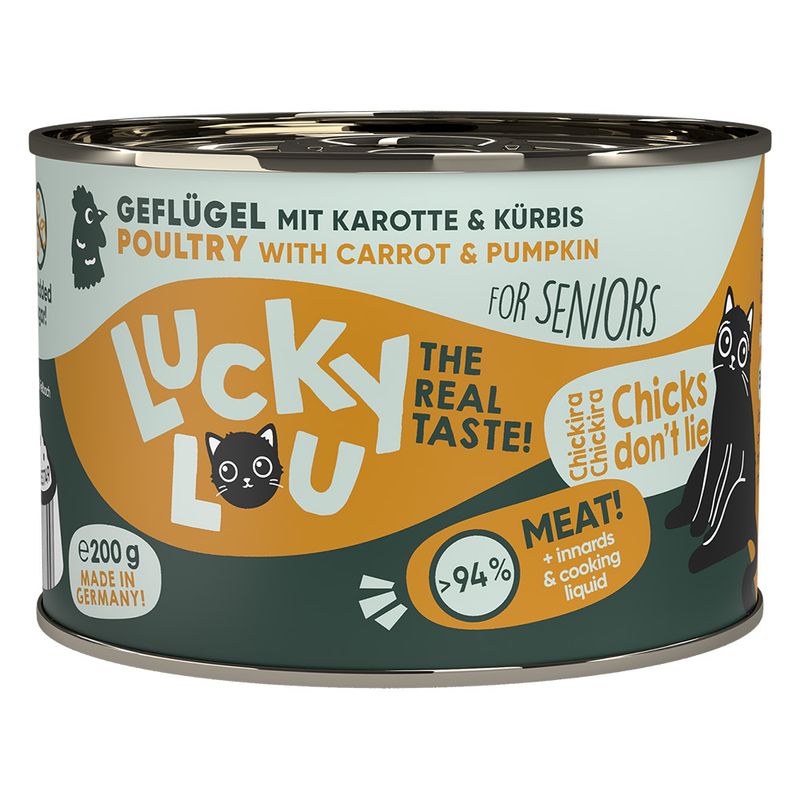 Lucky Lou Senior Saver Pack 24 x 200g Poultry