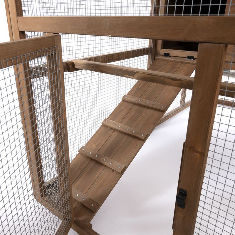 TIAKI Ranch Wooden Chicken Coop (Optionally Expandable) Attached Enclosure: 116 x 78 x 89.8 cm (L x W x H)