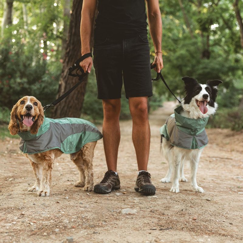 Nomad Tales Spirit Reflective Dog Raincoat - Mint approx. 35cm (Back Length)