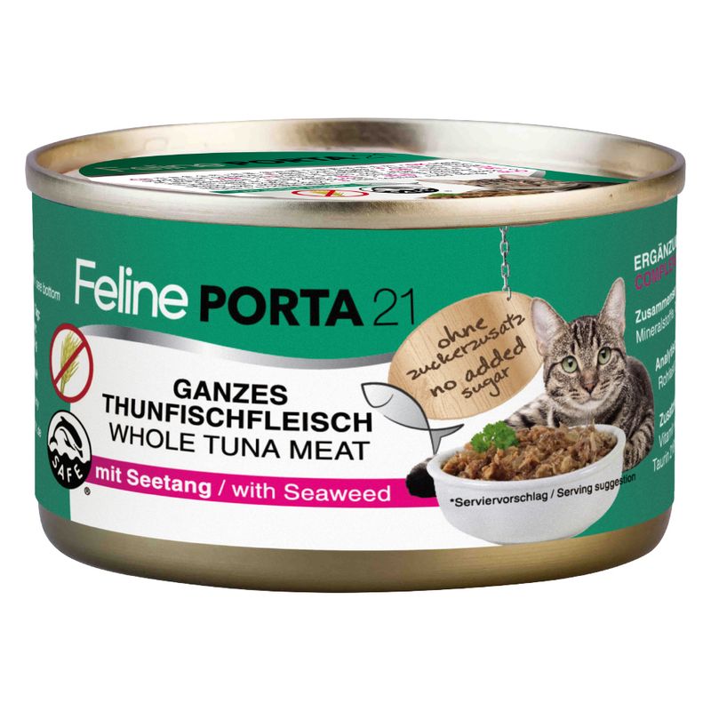 Feline Porta 21 - 6 x 90g Whole Tuna with Shrimps