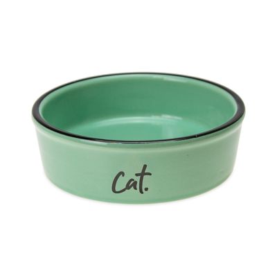 Karlie Ceramic Cat Bowl - Green 200ml, 12cm (W)