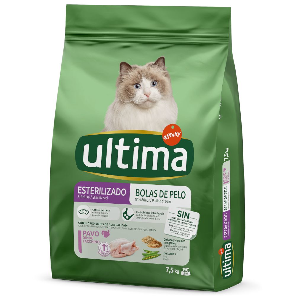 Ultima Sterilised Hairball – Turkey & Barley 7.5kg