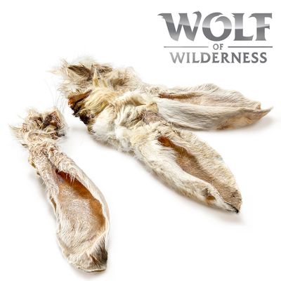 Wolf of Wilderness Dried Rabbit Ears with Fur 200g (approx. 10 pcs)