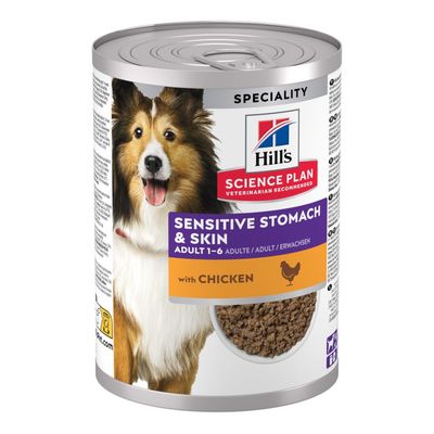 Hill's Science Plan Adult Sensitive Stomach & Skin Chicken (12 x 370g)