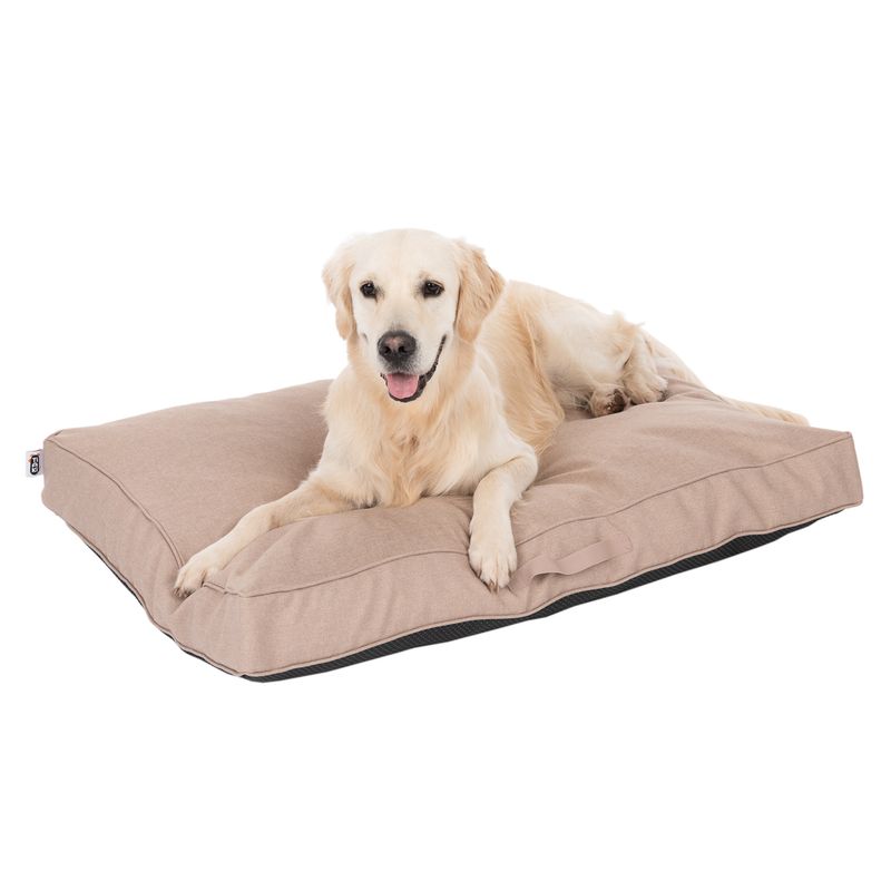 TIAKI Memory Foam Dog Mattress - Beige S: 80 x 60 x 17cm (L x W x H)