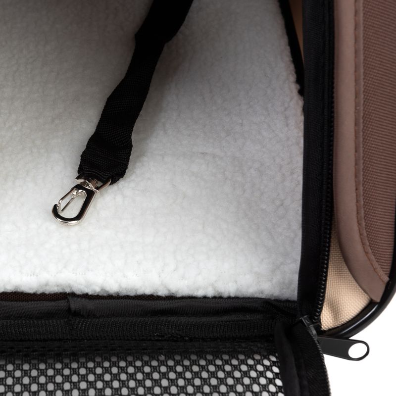 Pet Carrier Brown & Beige: 54 x 26 x 30cm (L x W x H)