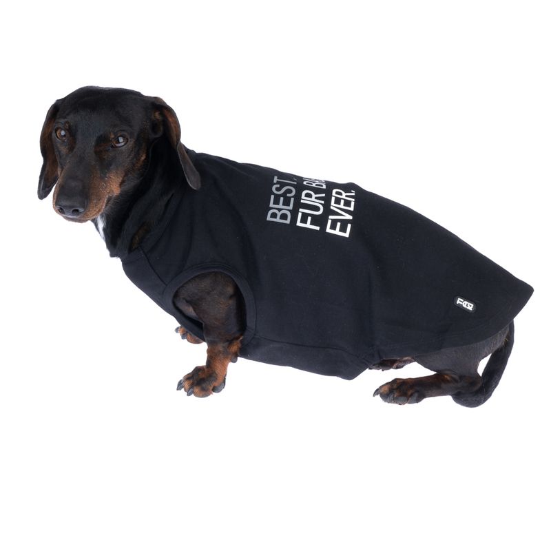 TIAKI Pet & Parent Pyjamas - Black Dog Shirt: Small (30cm back length)