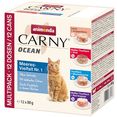 Mixed Megapack animonda Carny Ocean 12 x 80g Ocean Mix I (4 Varieties)