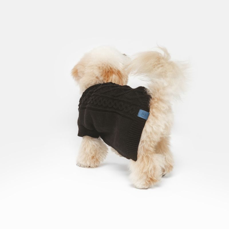 Nomad Tales Blush Dog Jumper - Ebony approx. 35cm Back Length