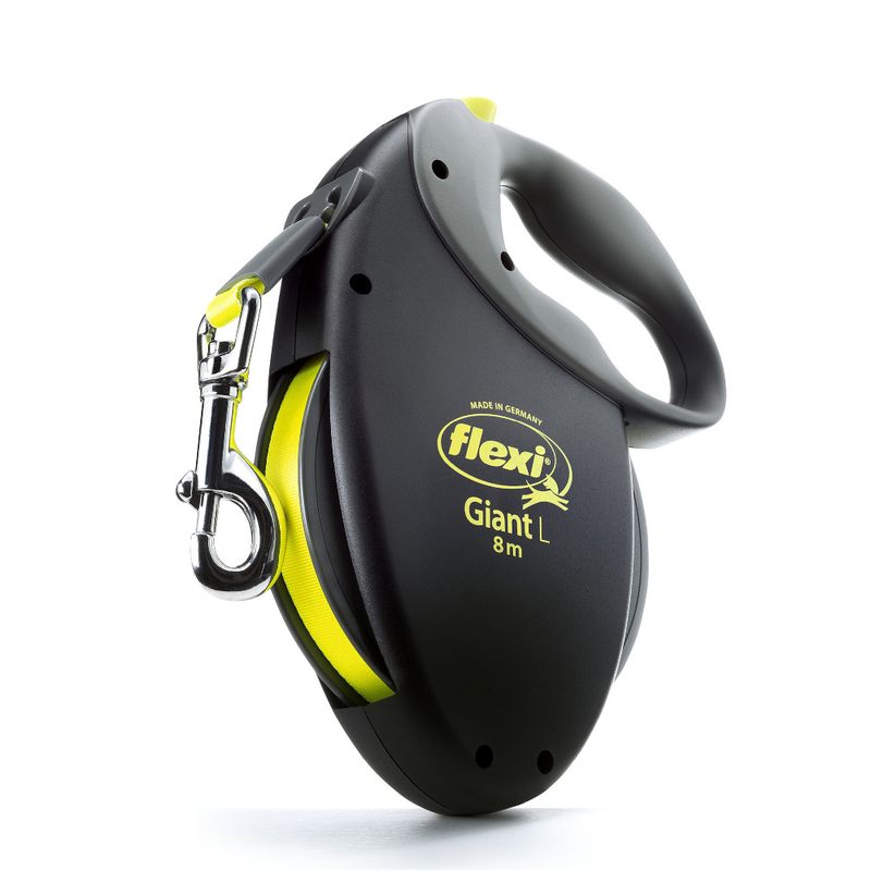 flexi Neon Dog Lead black / neon