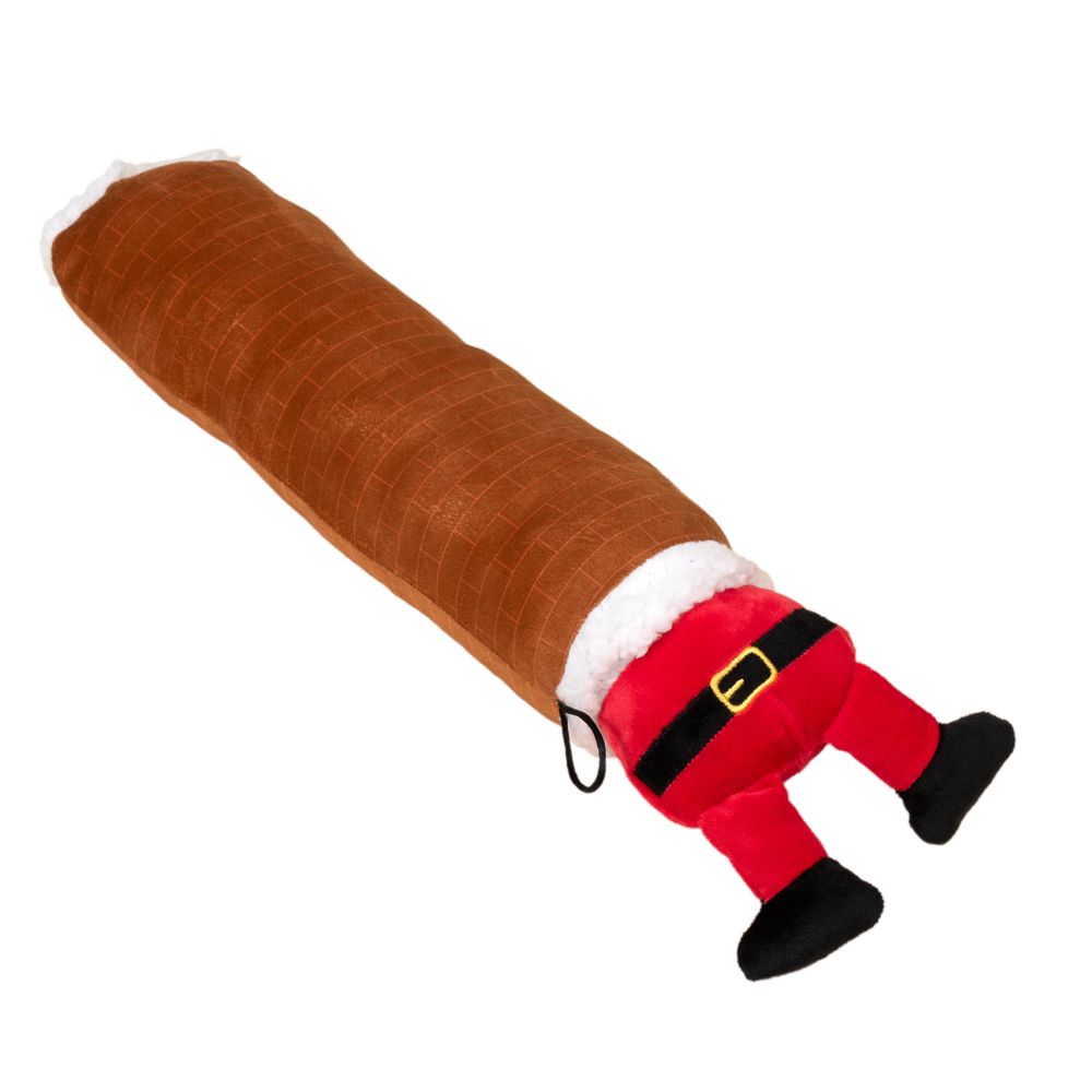 TIAKI Santa's Chimney Plush Dog Toy approx. 48 x 11 x 8 cm (L x W x H)