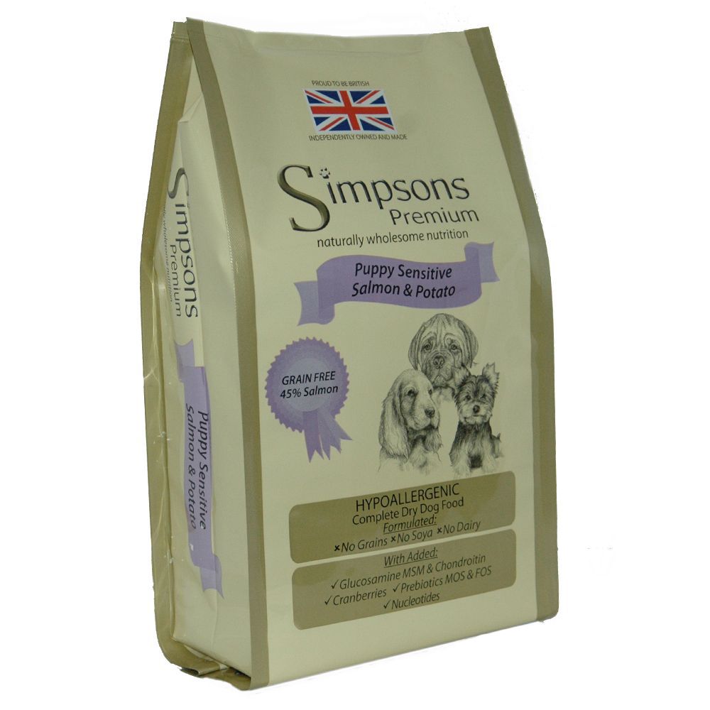 Simpsons Premium Sensitive Puppy Salmon & Potato Dry Dog Food 2kg