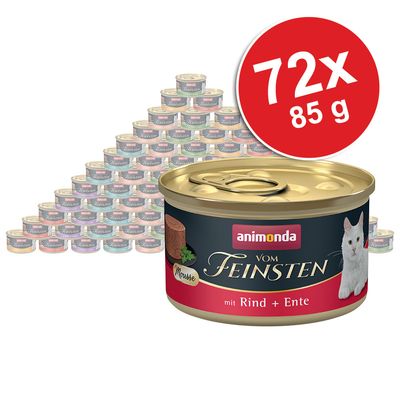 animonda Vom Feinsten Adult 72 x 85g Mousse Variety Pack (6 Flavours)
