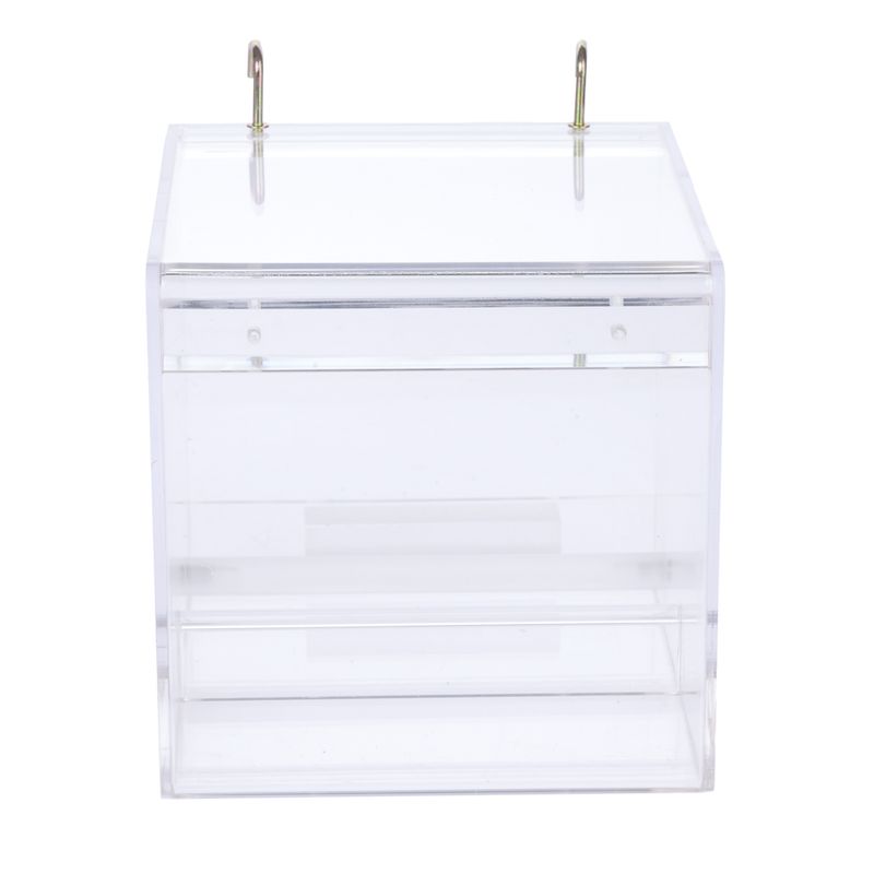 TIAKI No-Mess Acrylic Bird Feeder Size S: 13 x 14 x 13cm (L x W x H)