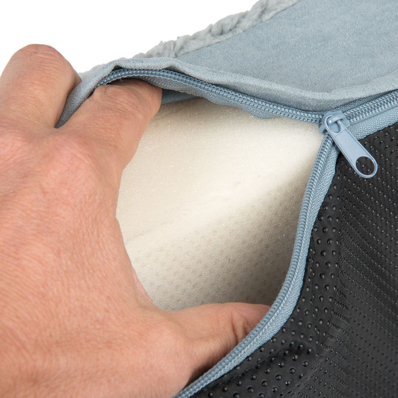 Rectangular Memory Foam Dog Bed - Grey 72 x 50 x 9.5 cm (L x W x H)