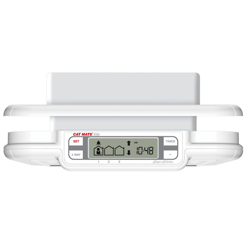 Cat Mate Elite Microchip Cat Flap with Timer Control Cat Flap (White)